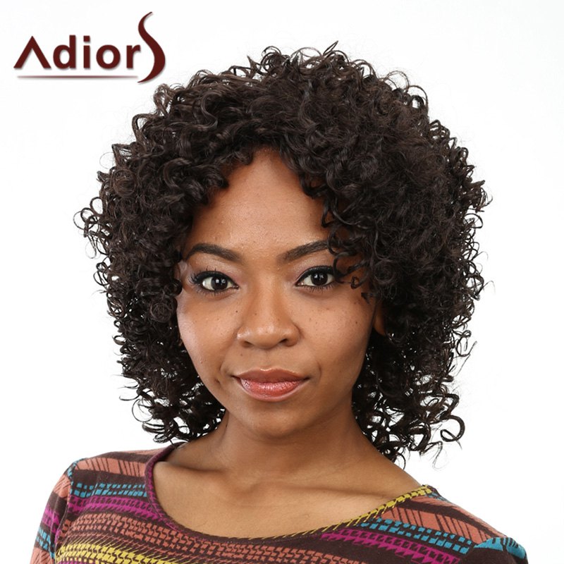 Fashion Shaggy Afro Curly Long Capless Black Women's Heat Resistant Fiber Wig
