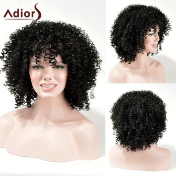 Adiors Fluffy Medium Kinky Curly Weave Synthetic Hair