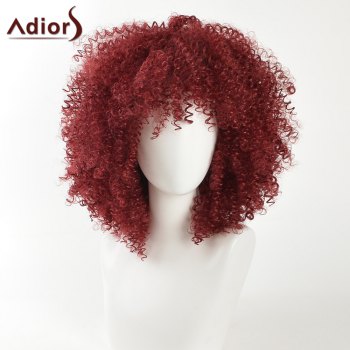 Adiors Fashion Kinky Curly Medium Shaggy Afro Synthetic Hair
