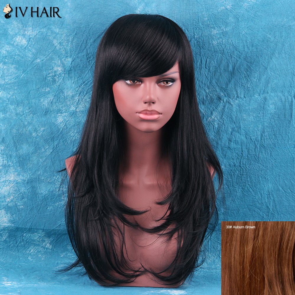 Siv Hair Fluffy Layered Tail Adduction Long Side Bang Human Hair Wig % -  Bliss Beauty & Glitter